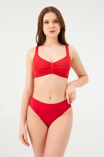 Eros 6 CM Kalın Kenar Tek Alt Bikini 813-Kirmizi
