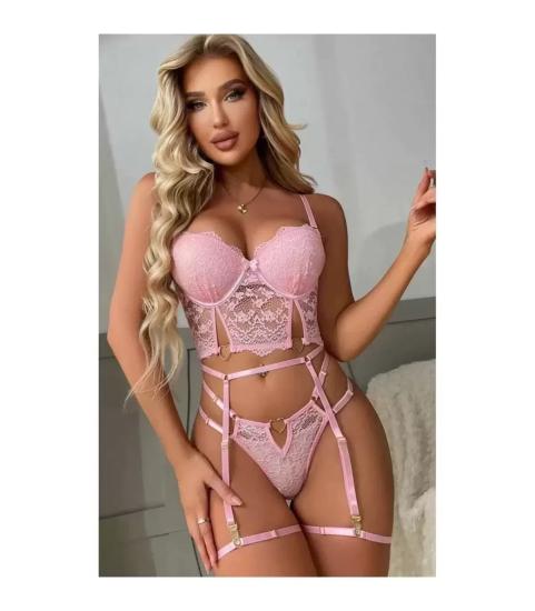 For Dreams 8406 Dantelli Jartiyer Büstiyerli Takım