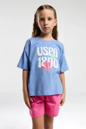 US2096 Kız Çocuk Şortlu Takım