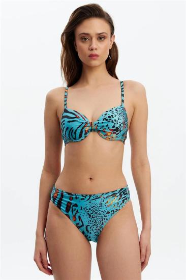 Louren 1701 Turkuaz Dolgulu Bikini Takımı