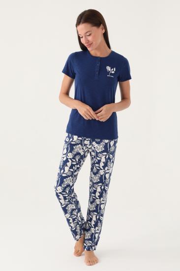 Pierre Cardin 8810 Kısa Kollu Patlı Kadın Pijama Takımı