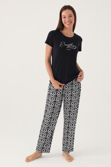 Pierre Cardin 8837 Pamuklu Kısa Kollu Kadın Pijama Takımı