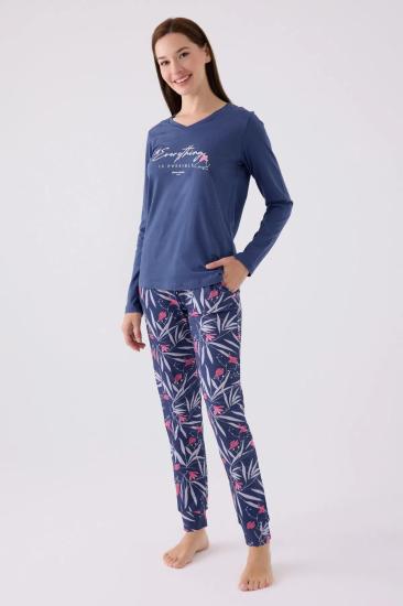 Pierre Cardin 8902 Pamuklu Uzun Kollu Kadın Pijama Takımı