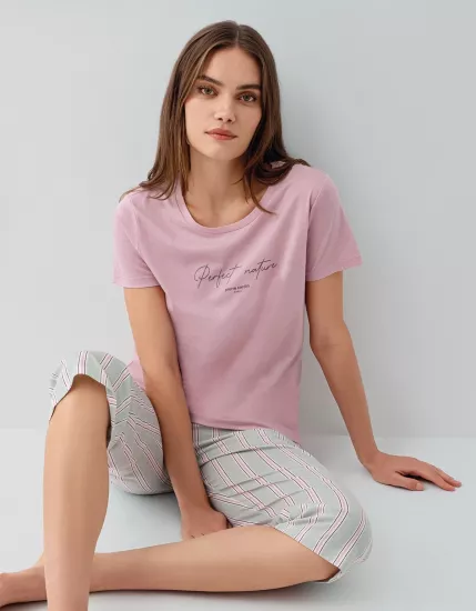 Pierre Cardin 9172 Kadın Kısa Kollu Kapri Takımı