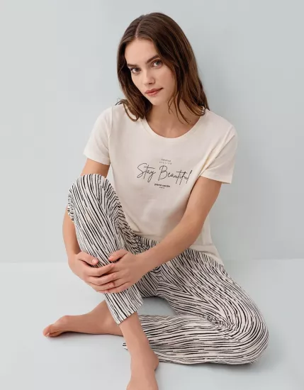 Pierre Cardin 9188 Kadın Kısa Kol Pijama Takımı