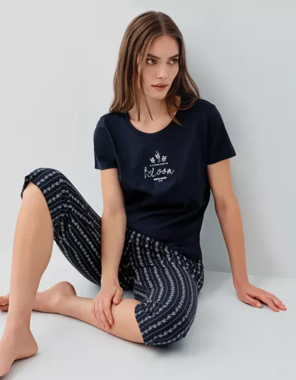 Pierre Cardin 9207 Kadın Kısa Kollu Kapri Takım