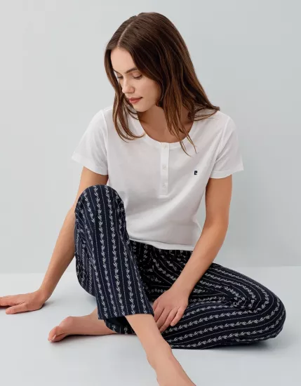 Pierre Cardin 9208 Kadın Kısa Kollu Pijama Takım