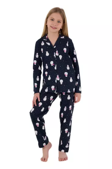 Rolypoly Kız Çocuk Lacivert Pijama Takımı 3713-G