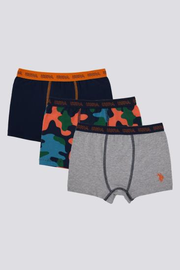 U.S POLO ERKEK ÇOCUK BOXER 3 LÜ TAKIM