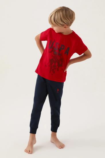 U.S Polo 1739 Pamuklu Kısa Kollu Erkek Çocuk Pijama Takımı