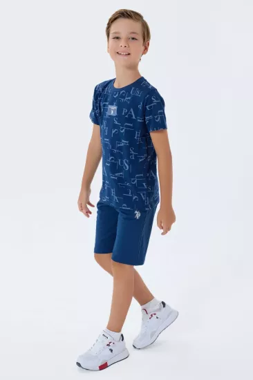 US2411 Erkek Çocuk Kısa Kollu Şortlu Bermuda Takım