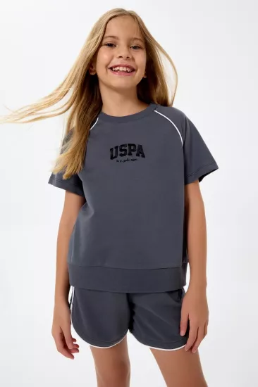 U.S.POLO ASSN. 2528  Kız Garson Çocuk Şort Takım