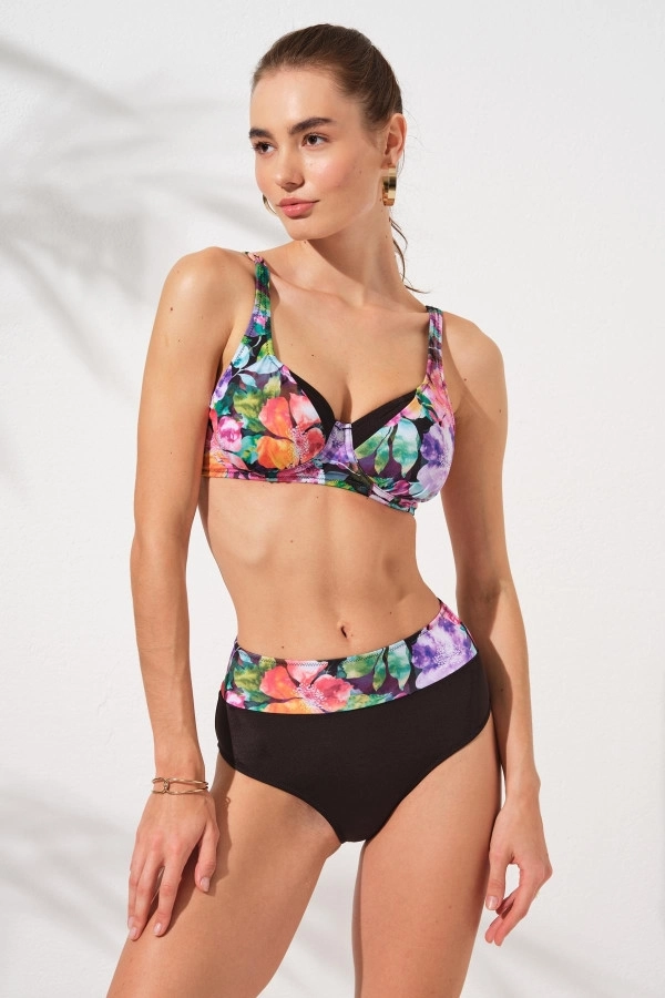 Pierre Cardin Herve Toparlayıcı Balenli Bikini-Violet