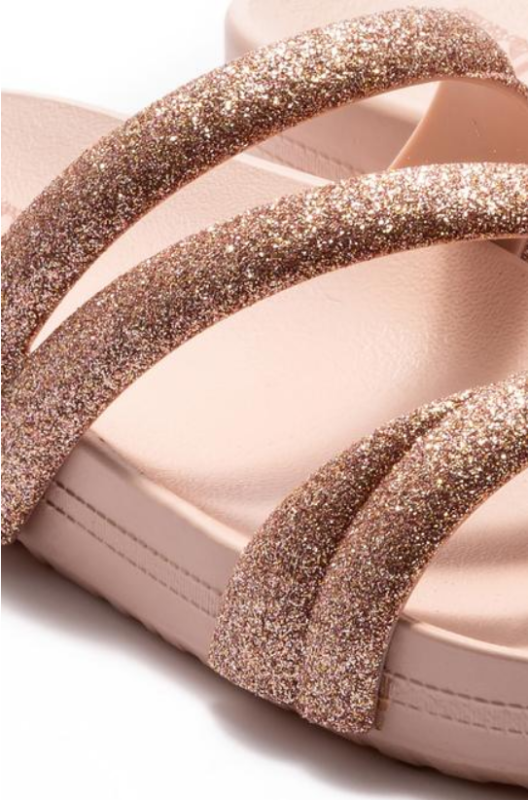 Zaxy Glitter Tam Ad Kadın Terlik Açık Pudra 35/42