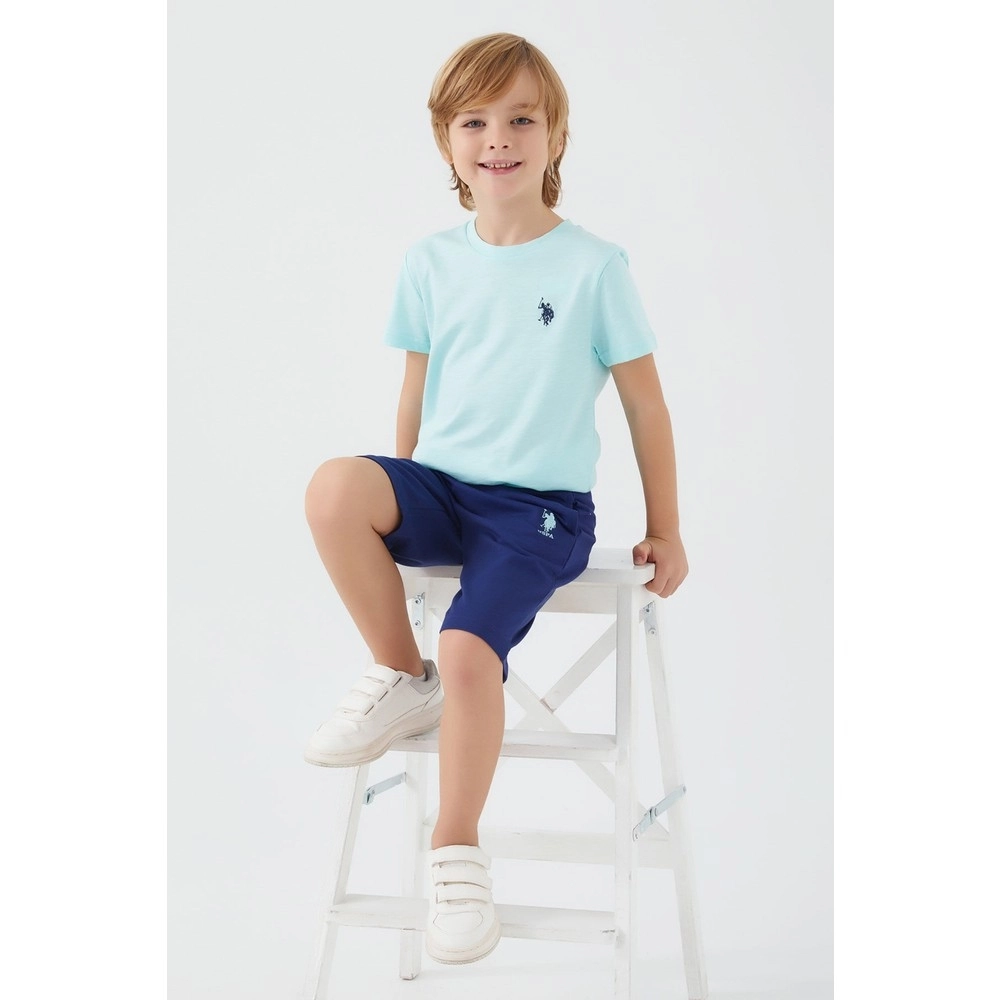 U.S POLO GARSON BERMUDA TAKIM-Mint