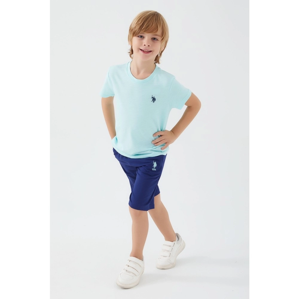U.S POLO GARSON BERMUDA TAKIM-Mint