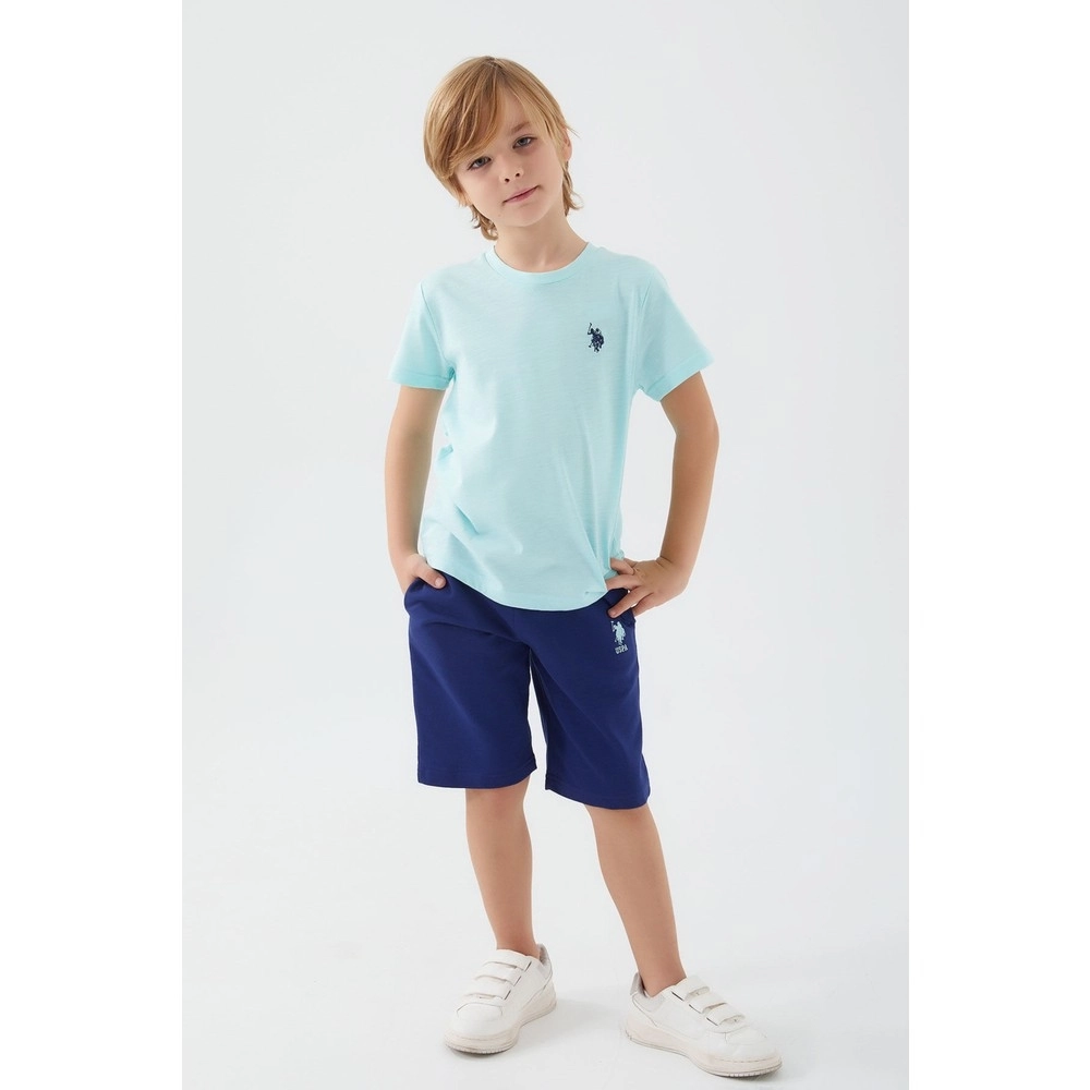 U.S POLO GARSON BERMUDA TAKIM-Mint