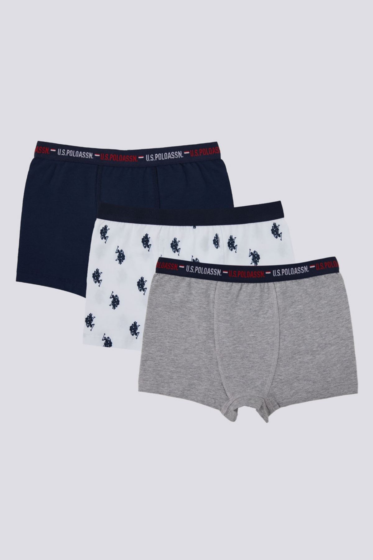 U.S POLO ERKEK ÇOCUK BOXER 3 LÜ TAKIM