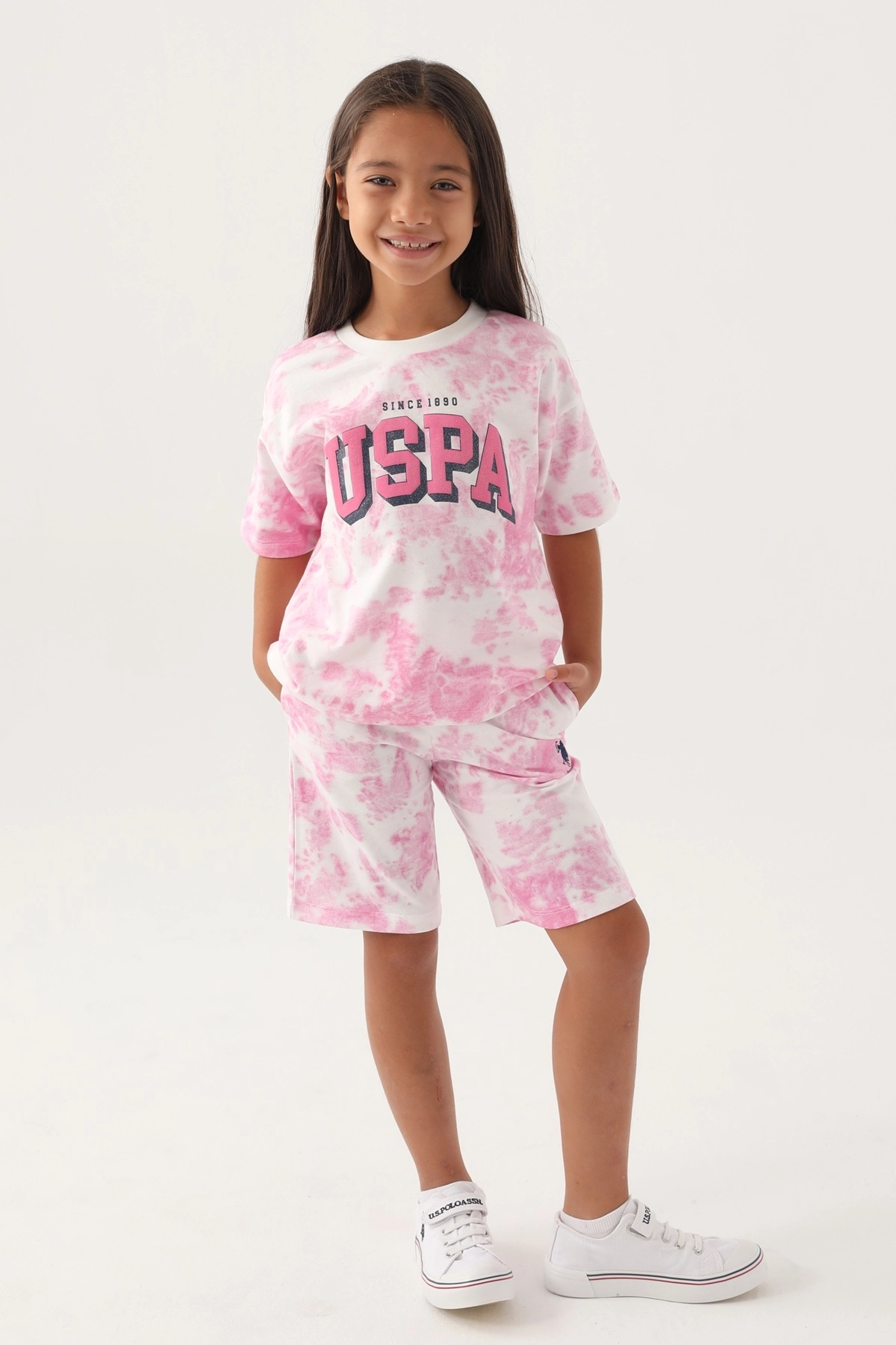 U.S Polo 1819 Kısa Kollu Bermuda Kız Çocuk Pijama Takımı