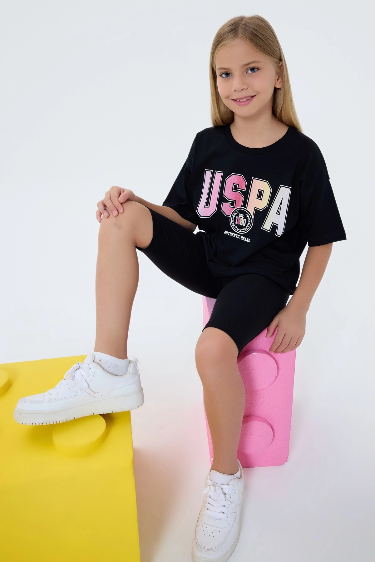 US2517 Kız Çocuk Tayt Takım