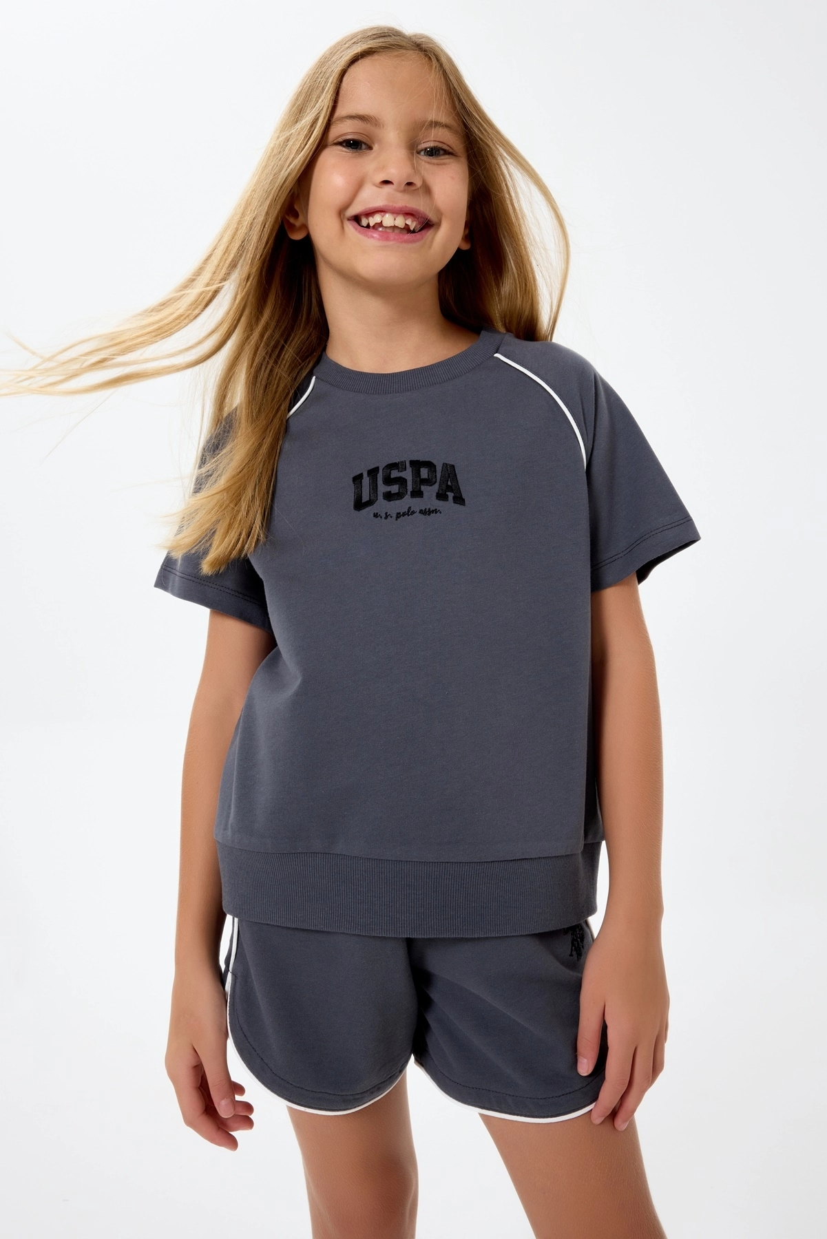 U.S.POLO ASSN. 2528  Kız Garson Çocuk Şort Takım