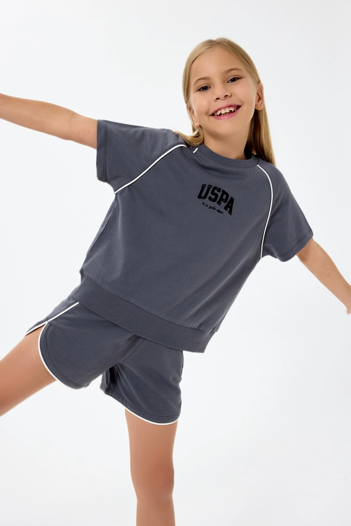 U.S.POLO ASSN. 2528 Kız Çocuk Şort Takım