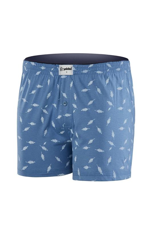 YAPRAKLI HAVLU BEL BOXER-Mavi
