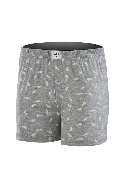 YAPRAKLI HAVLU BEL BOXER-Gri melanj
